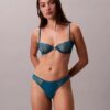 CK Black Geo Dantel Unlined Balconette Sütyen