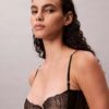 CK Black Geo Dantel Unlined Balconette Sütyen