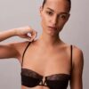 CK Black Geo Dantel Unlined Balconette Sütyen CK Black Geo Dantel Unlined Balconette Sütyen