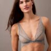 CK Black Geo Dantel Unlined Üçgen Sütyen CK Black Geo Dantel Unlined Üçgen Sütyen