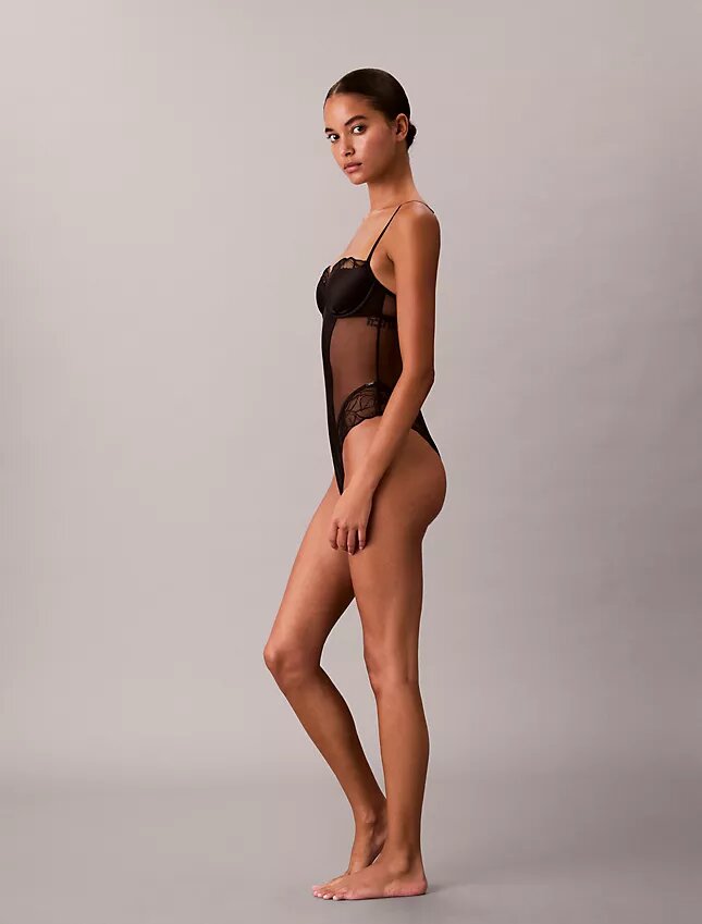 CK Black Çiçek Desenli Dantel Bodyler CK Black Çiçek Desenli Dantel Bodyler