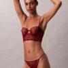 CK Black Çiçekli Dantel Bikini