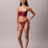 CK Black Çiçekli Dantel Thong