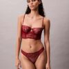 CK Black Çiçekli Dantel Thong