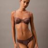 CK Black Çiçekli Dantel Unlined Balconette Sütyen