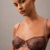 CK Black Çiçekli Dantel Unlined Balconette Sütyen