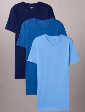 Cotton Classics 3’lü Paket Klasik Kesim Bisiklet Yaka Tişört