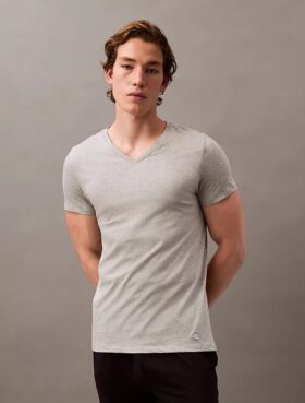 Cotton Classics 3’lü Paket Klasik Kesim V Yaka Tişört