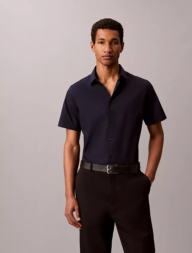 Cotton Stretch Dar Kesim Düğmeli Gömlek Cotton Stretch Dar Kesim Düğmeli Gömlek