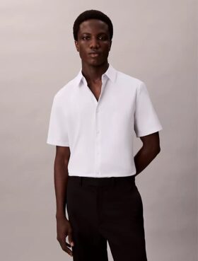 Cotton Stretch Dar Kesim Düğmeli Gömlek