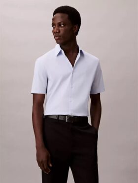 Cotton Stretch Dar Kesim Düğmeli Gömlek
