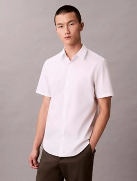 Cotton Stretch Dar Kesim Düğmeli Gömlek