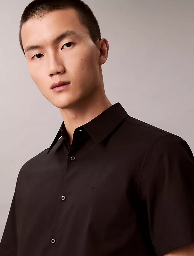 Cotton Stretch Dar Kesim Düğmeli Gömlek Cotton Stretch Dar Kesim Düğmeli Gömlek