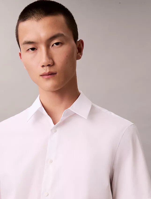 Cotton Stretch Dar Kesim Düğmeli Gömlek Cotton Stretch Dar Kesim Düğmeli Gömlek