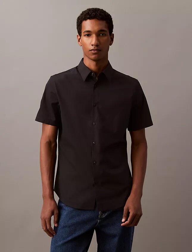 Cotton Stretch Dar Kesim Düğmeli Gömlek Cotton Stretch Dar Kesim Düğmeli Gömlek