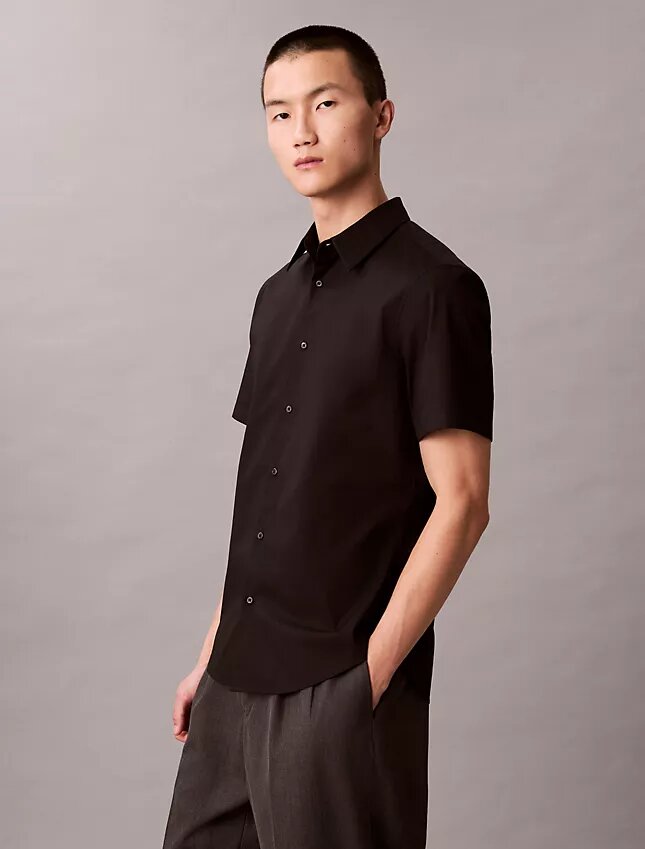 Cotton Stretch Dar Kesim Düğmeli Gömlek Cotton Stretch Dar Kesim Düğmeli Gömlek