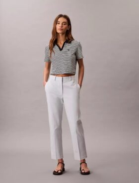 Cotton Stretch Düz Kesim Chino Pantolon