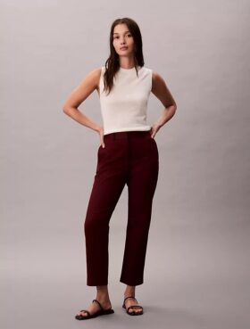 Cotton Stretch Düz Kesim Chino Pantolon