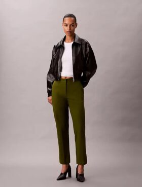 Cotton Stretch Düz Kesim Chino Pantolon