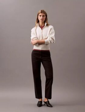 Cotton Stretch Düz Kesim Chino Pantolon