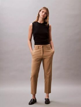 Cotton Stretch Düz Kesim Chino Pantolon
