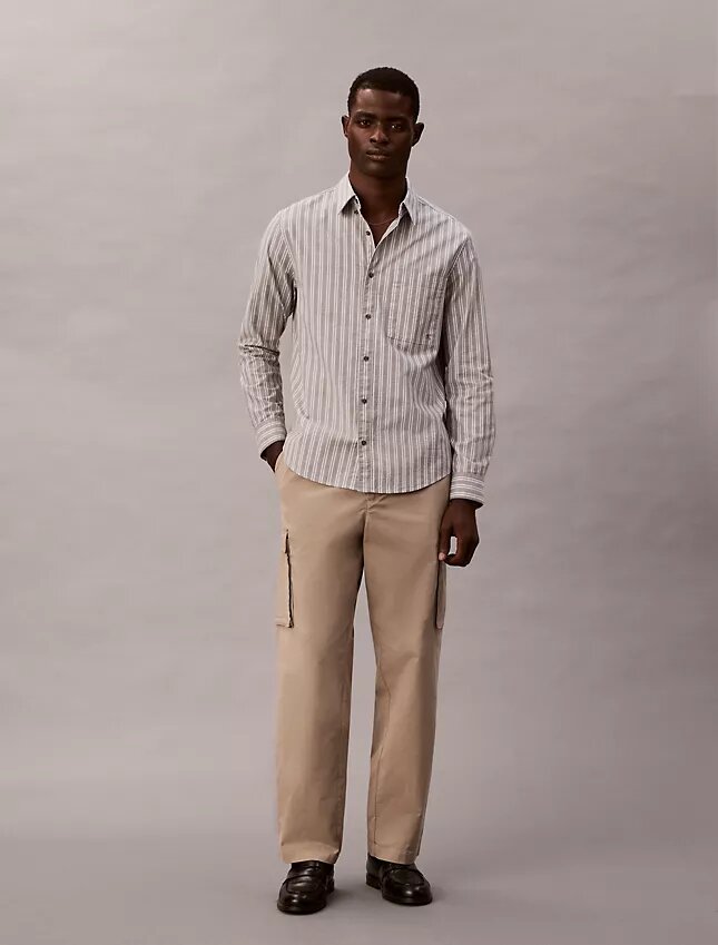 Cotton Stretch Düz Kesim Kargo Pantolon Cotton Stretch Düz Kesim Kargo Pantolon