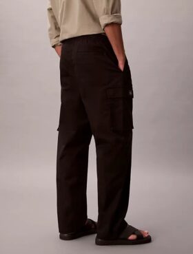 Cotton Stretch Düz Kesim Kargo Pantolon