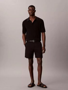 Cotton Stretch Düz Kesim Şort