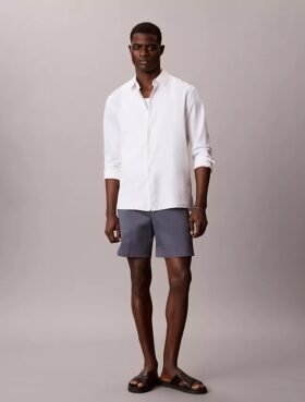 Cotton Stretch Düz Kesim Şort