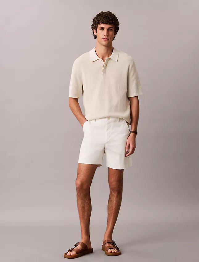 Cotton Stretch Düz Kesim Şort Cotton Stretch Düz Kesim Şort