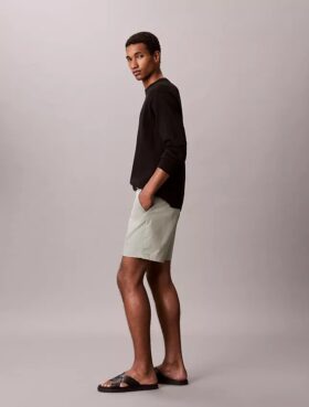 Cotton Stretch Düz Kesim Şort