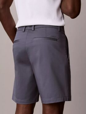 Cotton Stretch Düz Kesim Şort