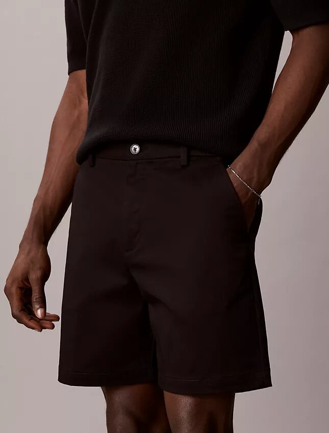 Cotton Stretch Düz Kesim Şort Cotton Stretch Düz Kesim Şort