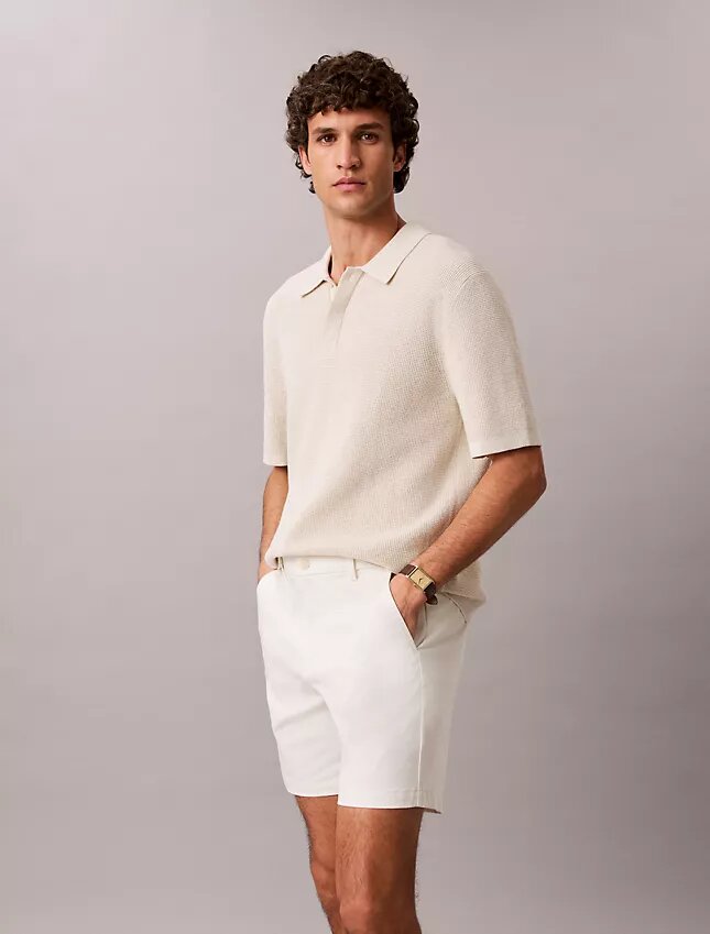 Cotton Stretch Düz Kesim Şort Cotton Stretch Düz Kesim Şort