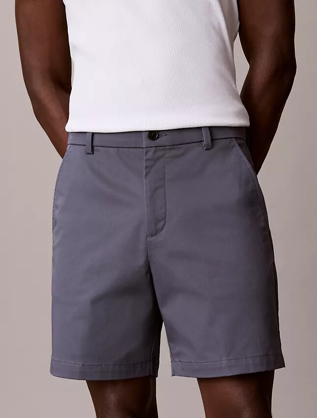 Cotton Stretch Düz Kesim Şort Cotton Stretch Düz Kesim Şort