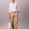 Cotton Stretch Düz Paça Pantolon Cotton Stretch Düz Paça Pantolon