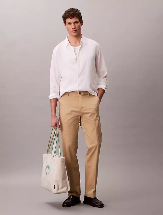 Cotton Stretch Düz Paça Pantolon Cotton Stretch Düz Paça Pantolon