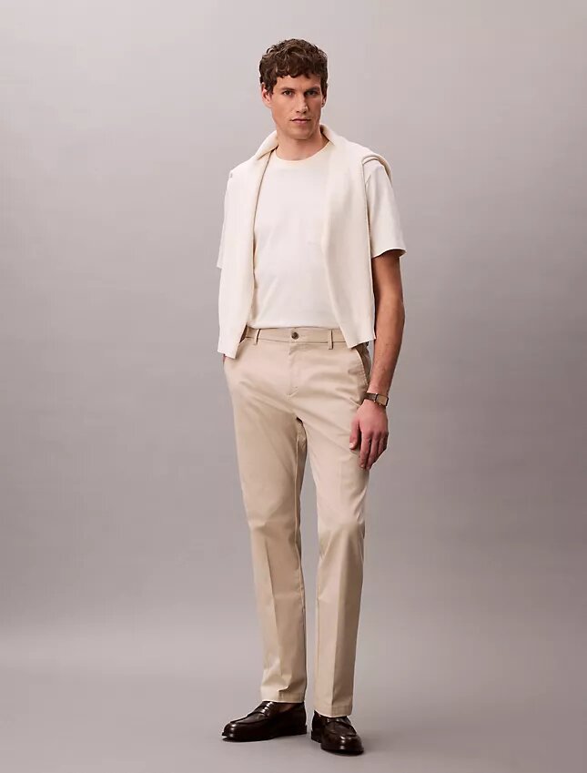 Cotton Stretch Düz Paça Pantolon Cotton Stretch Düz Paça Pantolon