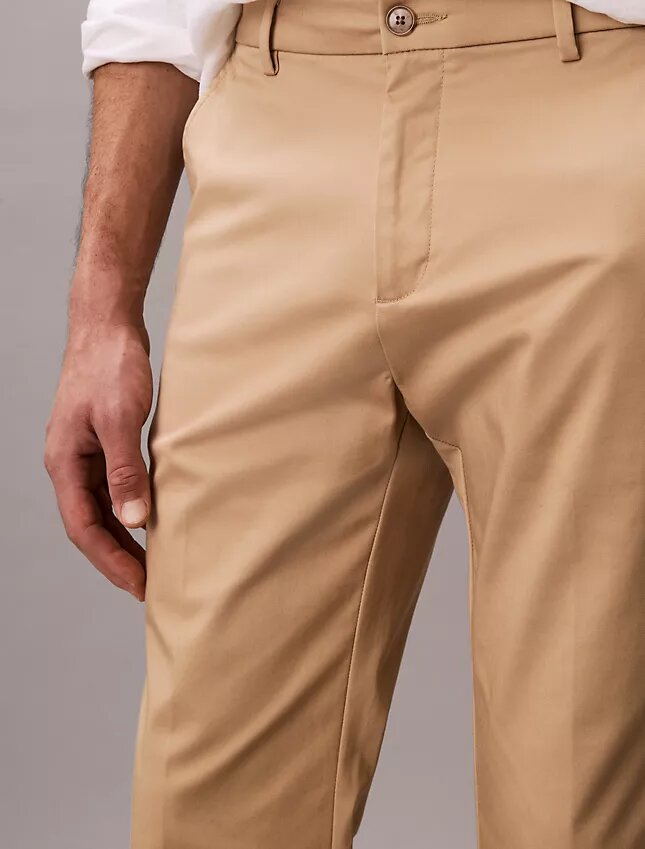 Cotton Stretch Düz Paça Pantolon Cotton Stretch Düz Paça Pantolon