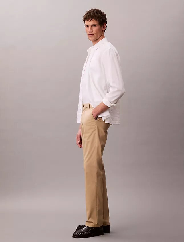 Cotton Stretch Düz Paça Pantolon Cotton Stretch Düz Paça Pantolon
