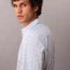 Cotton Stretch Ekose Slim Düğmeli Gömlek