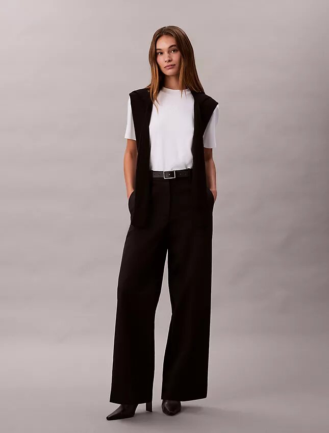 Cotton Stretch Geniş Paça Chino Pantolon Cotton Stretch Geniş Paça Chino Pantolon