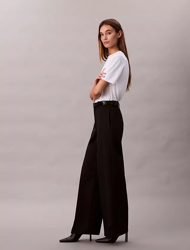 Cotton Stretch Geniş Paça Chino Pantolon Cotton Stretch Geniş Paça Chino Pantolon