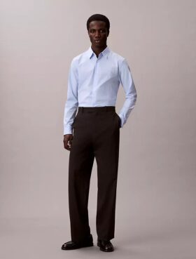 Cotton Stretch Gingham Slim Düğmeli Gömlek