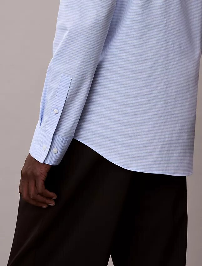 Cotton Stretch Gingham Slim Düğmeli Gömlek Cotton Stretch Gingham Slim Düğmeli Gömlek