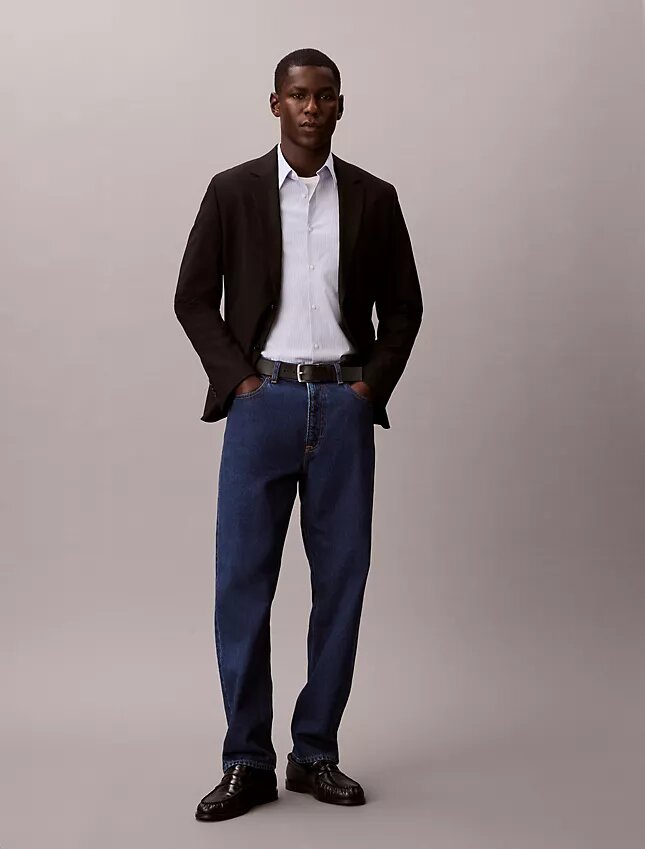Cotton Stretch Çizgili Dar Kesim Düğmeli Gömlek Cotton Stretch Çizgili Dar Kesim Düğmeli Gömlek