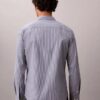 Cotton Stretch Çizgili Dar Kesim Düğmeli Gömlek