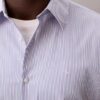 Cotton Stretch Çizgili Dar Kesim Düğmeli Gömlek Cotton Stretch Çizgili Dar Kesim Düğmeli Gömlek