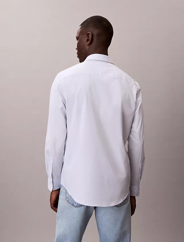 Cotton Stretch Çizgili Klasik Düğmeli Gömlek Cotton Stretch Çizgili Klasik Düğmeli Gömlek