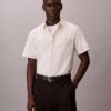 Cotton Stretch Çizgili Kısa Kollu Düğmeli Gömlek